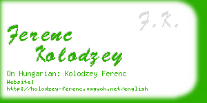 ferenc kolodzey business card